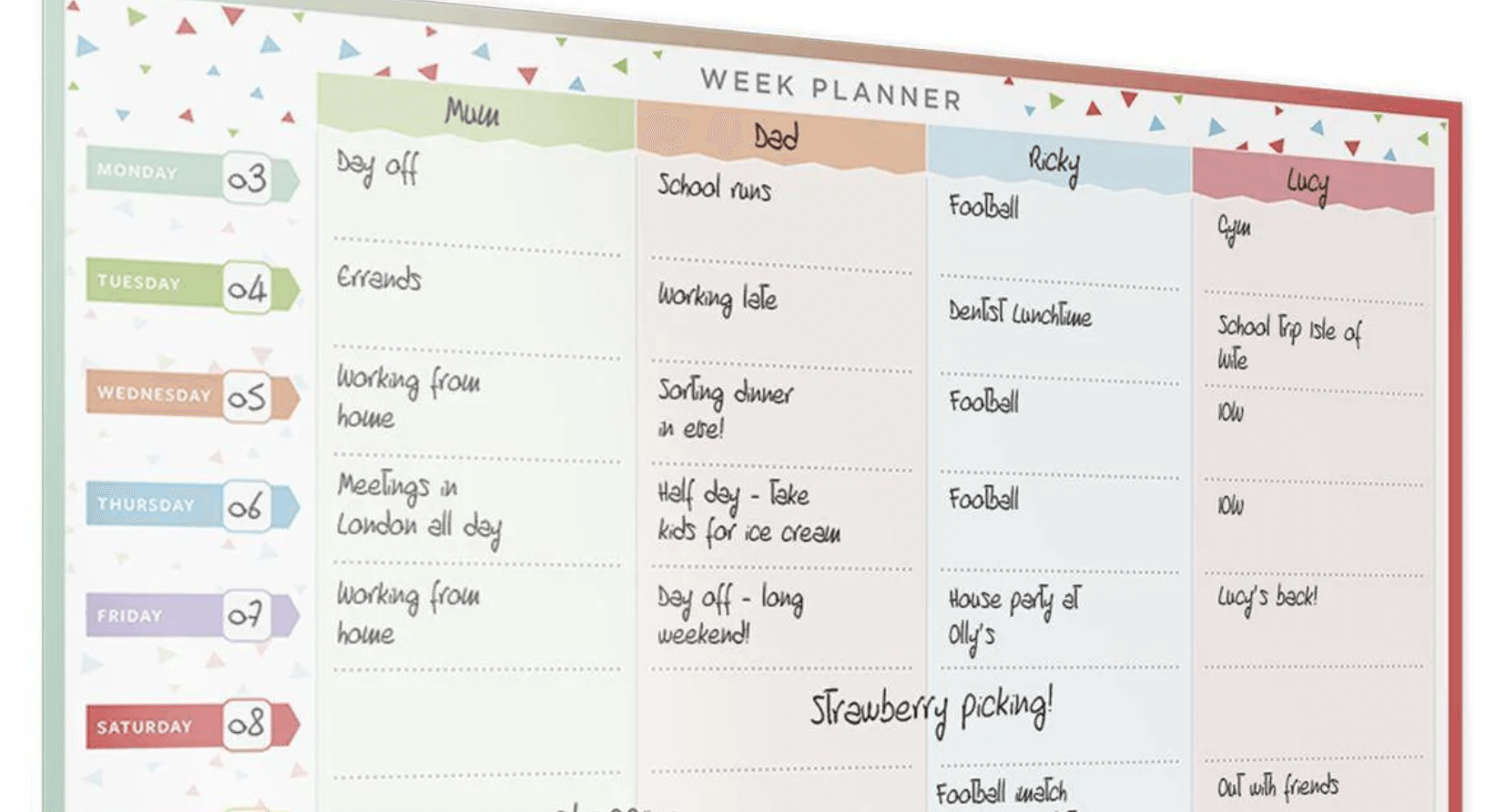 Weekly planner