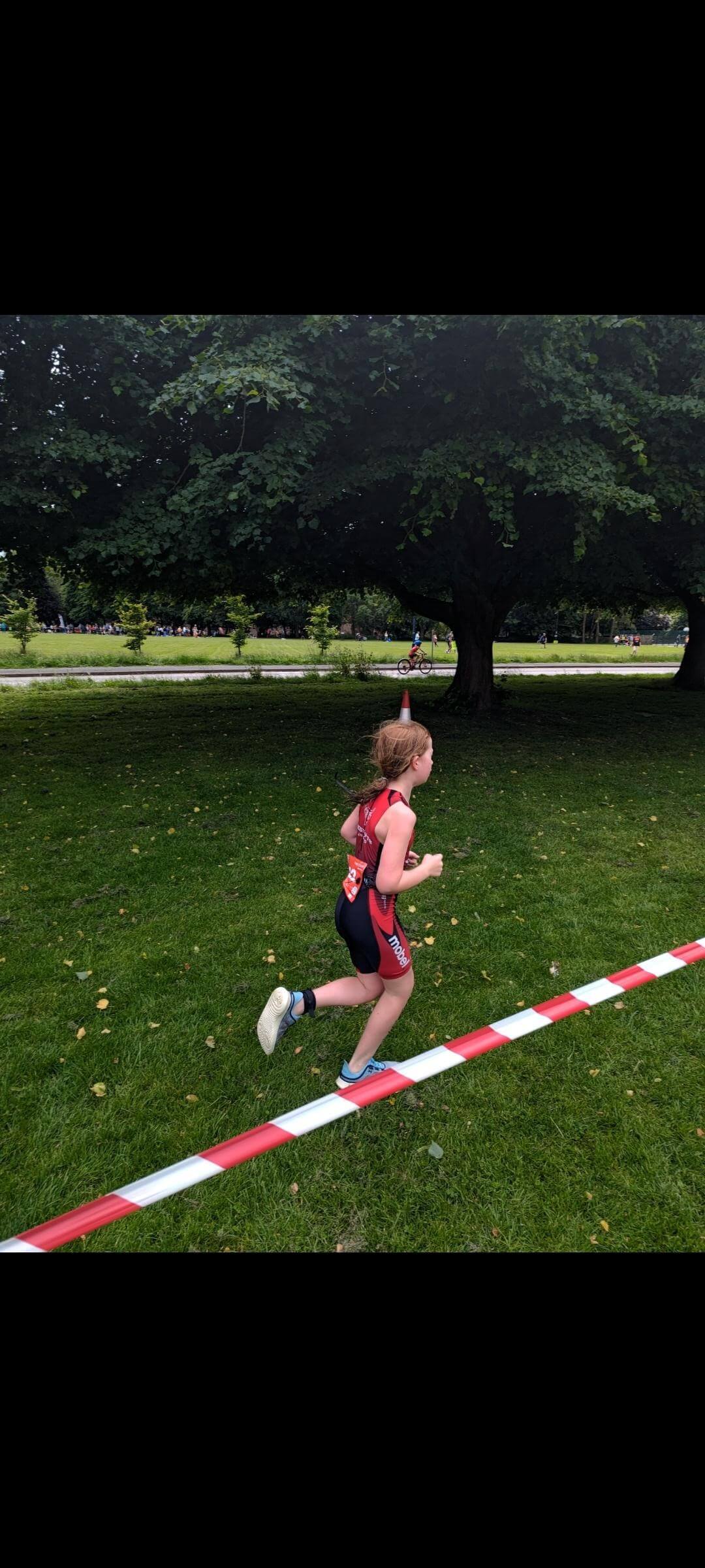 Girl Running Triathlon